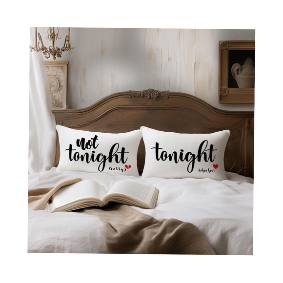 Other - 👣4/$20. Funny Double-Sided Pillow Case Engagement, Anniversary Wedding. NWT